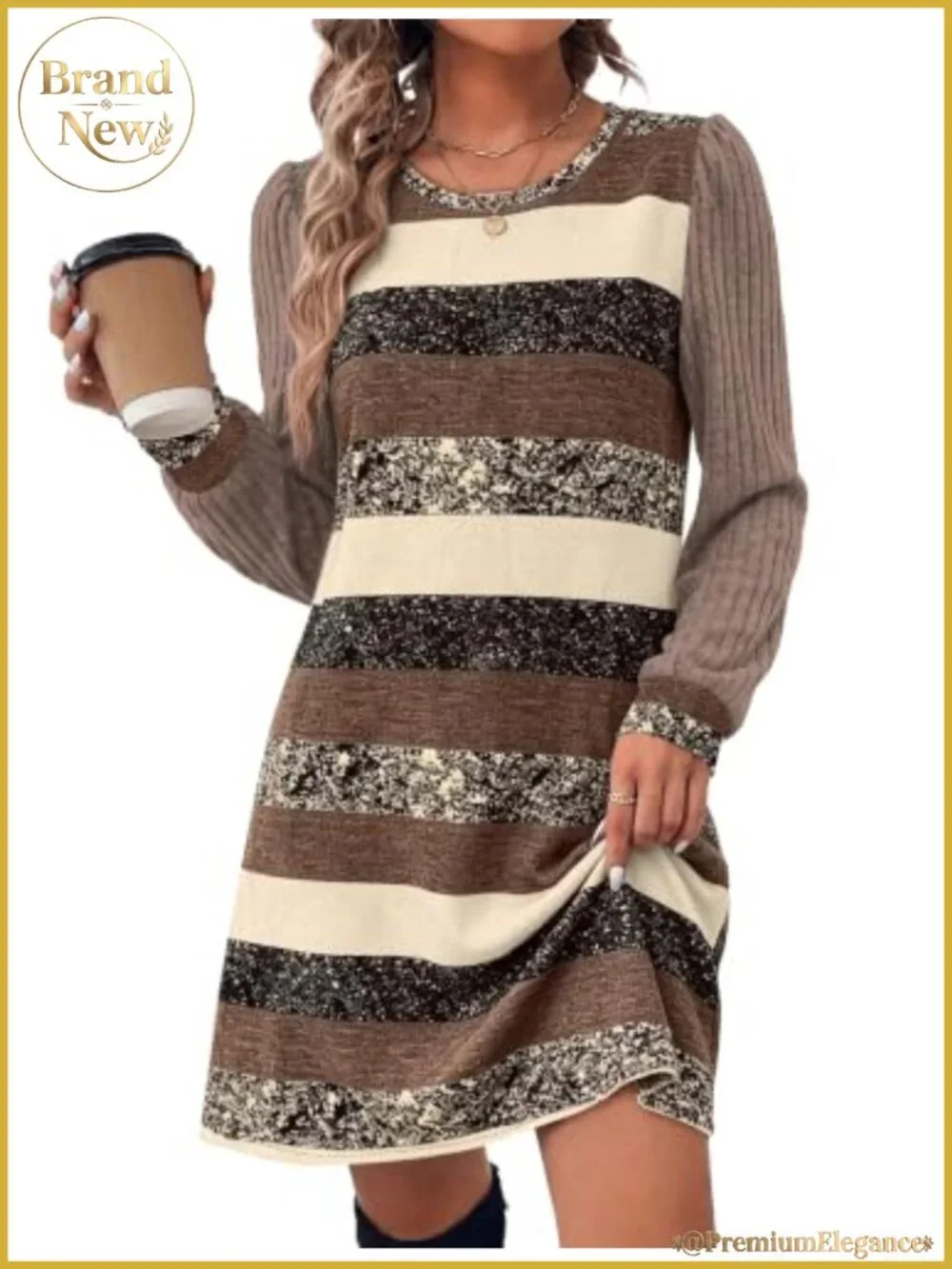 Womens Long Sleeve Tunic Dress Sweater Dress Fall Winter Casual